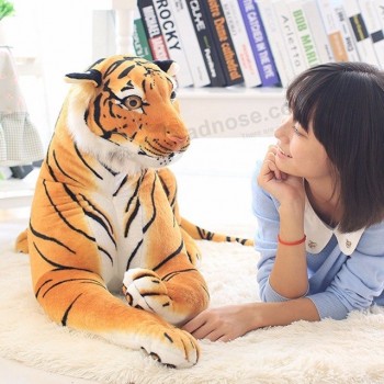 Customized sizes lifelike plush stuffed animal tiger toy