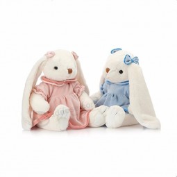 毛绒涤纶填充动物可爱坐兔兔玩具