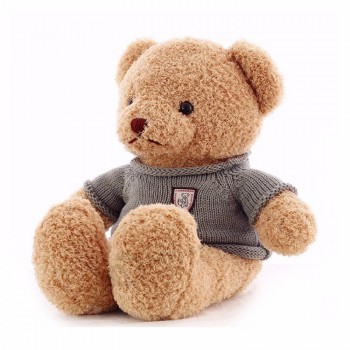 aangepaste knuffel schattige pluche teddybeer in een jas