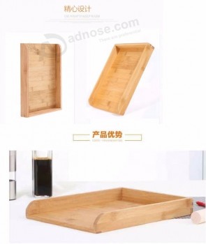 Boîte de rangement de cuisine de plateau de boulette en bois de bambou peut être empilée avec plusieurs couches