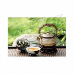 厂价陶瓷茶壶配竹纹PP塑料餐垫