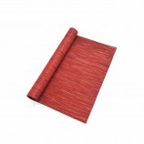 Venda quente por atacado barato pvc vinil bambu lugar mat doméstico tecido tapete de mesa de jantar