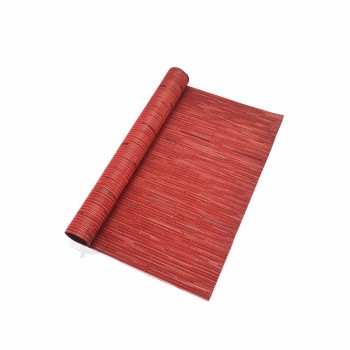 Vente chaude en gros pas cher pvc vinyle bambou napperon ménager tissé tapis de table à manger