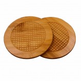 Round Bamboo Coaster Bamboo Cup Placemat for Hot Sales