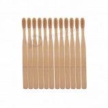 Maison, hôtel, voyage, Utiliser le client OEM FDA Biodégradable Respectueux de l’environnement Doux Poils naturels Charbon de bois Pack 4 pièces Brosse à dents en bambou