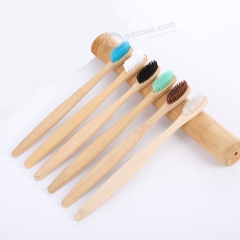 Logo imprimé personnalisé brosse à dents en bambou naturel Brosse à dents en bambou souple pour enfants