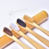 Brosse à dents en bambou en gros respectueuse de l’environnement Nouveau OEM personnalisé 100 % biodégradable enfants et adultes