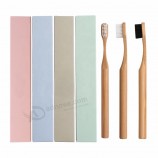 BT12 Approuvé par la FDA Sans BPA 100 % biodégradable OEM Fabricant Marque privée Logo Organic Eco Custom Bamboo Brosse à dents Charbon de bois