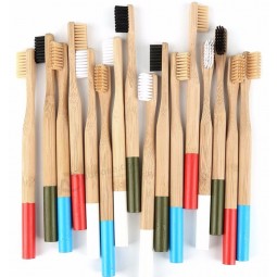 setole di bambù all'ingrosso Eco-friendly riciclabile BPA gratuito confezione da 4 biodegradabile regalo vegan spazzolino da denti organico