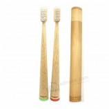 Personnaliser le logo brosse à dents en bambou brosse à dents naturelle sans BPA
