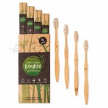 groothandelsprijs custom private logo label 100% natuurlijke biologische afbreekbare Eco bamboe tandenborstel