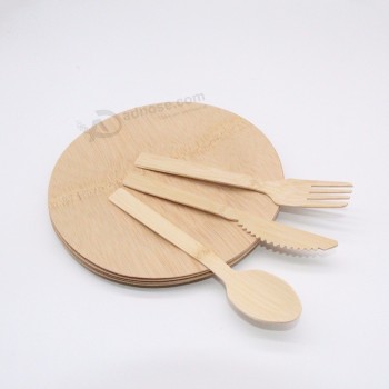 Dîner Biodégradable Réutilisable Kids Leaf Bébé Assiettes en bambou jetables