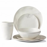 Lekoch Vaisselle aux normes européennes 8pcs 100 % fibre de bambou naturelle ensemble de tasses à dîner pour enfants