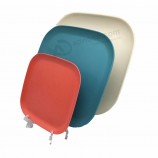 Assiettes de finner en bambou en fibre de plante pure ensembles de vaisselle carrés en gros avec sans plastique
