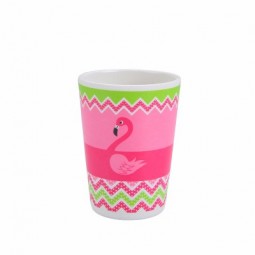 Eco cartoon anti-scald bamboo fiber cup for kids biodegradable children's cup