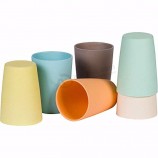 Lavable au lave-vaisselle et empilable Ensemble de 6 tasses en bambou pour tout-petits pour enfants