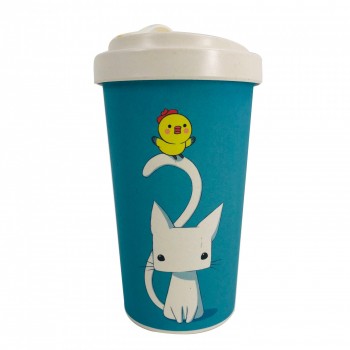 Tasse en fibre de bambou écologique populaire grande tasse de voyage à café