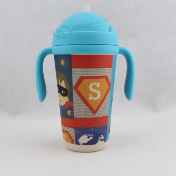 Chine fournisseur populaire mignon coloré fibre de bambou enfants tasse à boire
