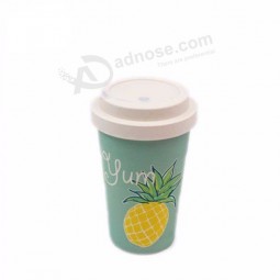 Eco-friendly aceitar design personalizado criança adulto caneca de café copo de fibra de bambu