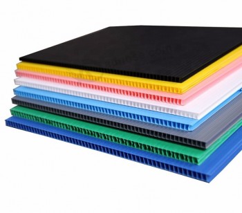 4x8 coroplast瓦楞纸pp中空板，用于包装和广告聚丙烯中空板万通板