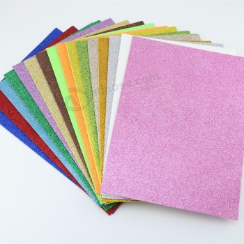 Customized Printed 3D recycled Goma 1mm Glitter White Pink Colorful EVA Foam Sheets with Adhesive
