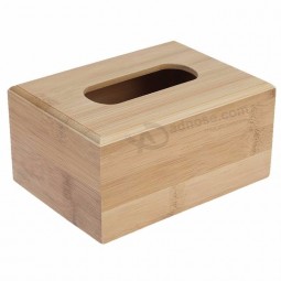 Hecho de alta calidad de bambú grueso caja de pañuelos servilleta caja de pañuelos personalizado