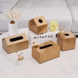 Boîte de mouchoirs de serviette rectangulaire carrée fantaisie personnalisée avec logo