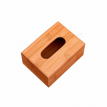 Natural handmade  vintage tissue dispenser box custom bamboo facial tissue box holder