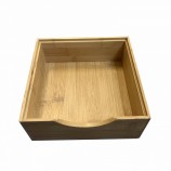 klassieke decoratieve handgemaakte thuis bamboe tissue Box servethouder
