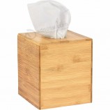 Boîte à mouchoirs en bois de bambou rectangulaire Natural living pour la vente en gros