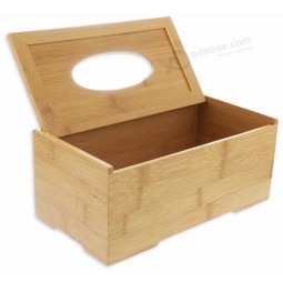 promotional wood carved design facial bamboo tissue paper holder Box