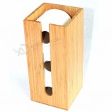 Porte-papier toilette en bambou parfait pour le rangement du papier toilette ou le rangement général de la salle de bain Porte-papier toilette