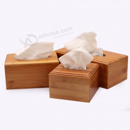 Pan kreative benutzerdefinierte leere Lasergravur Logo Fabrik Großhandel Holz benutzerdefinierte Bambus Tissue Box