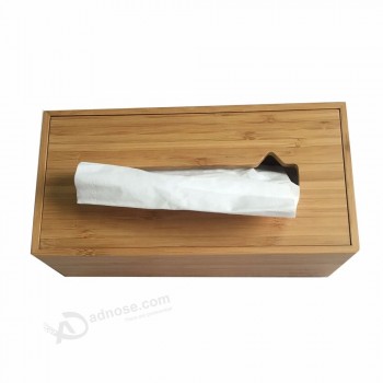 Wholesale Custom Bamboo Tissue Paper Wooden Box