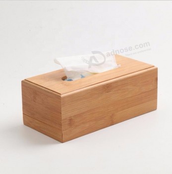 Bamboo Tissue Box For Home Office Desktop Wooden Paper Towel Box Hotel Napkin Wood Holder Household Seat Type Canister