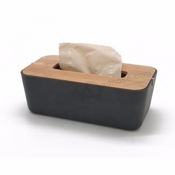 Boîte de rangement de mouchoirs en fibre de bambou non toxique 100 % biodégradable