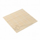 Tapis roulant en bambou de couleur naturelle facile à utiliser 27 * 27 cm pour sushi