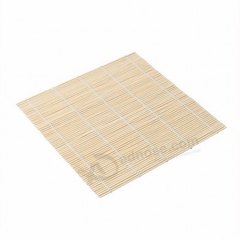Tapis roulant en bambou de couleur naturelle facile à utiliser 27 * 27 cm pour sushi