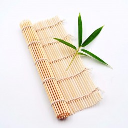 100% bamboe 24 * 24cm sushi rollende mat met plastic verpakt