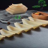 3''4''5''6''7''8''9'' Plateau de service jetable en bambou japonais en bambouPoignée ronde en bambou de style mode pour l’ajustement artisanal du sac à main, produits artisanaux en