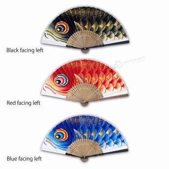 Wholesale eco-friendly painted craft hand fan folding for souvenir