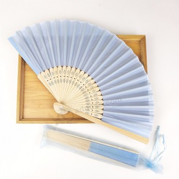 Avoir en stock Japonais Chinois Pliant Ventilateur à main Ventilateur en bois Bambou bricolage Artisanat Peinture Mariage Faveurs Décoration De Fête Poche Cadeaux