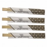 Vente chaude OEM & ODM impression avec logo twin bambou jetable qualité baguettes personnalisées