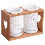 Cage à baguettes coréenne avec étagère en bambou pour la cuisine
