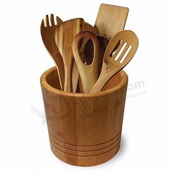 Porte-ustensiles en bambou - Gardez vos essentiels de cuisine dans un endroit élégant et pratique