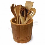 bamboo utensil holder - keep your kitchen essentials in one stylish convenient place