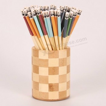 Eco amichevole forma rotonda colorato 100 paia di bacchette di bambù vietnam