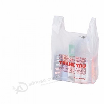 embalagem popular de alimentos reciclados Use saco de camiseta de plástico PE impresso personalizado