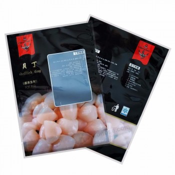 Matériau de qualité alimentaire imprimé personnalisé sous vide 80 mciron sac d’emballage de fruits de mer séchés