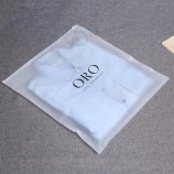 Sacchetto d'imballaggio della biancheria intima della maglietta della chiusura lampo di plastica glassata stampa personalizzata